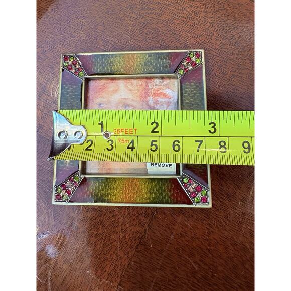 Jay Strongwater Leland Swarovski & Enameled Picture Frame 3”x3” Early Piece - Picture 10 of 10